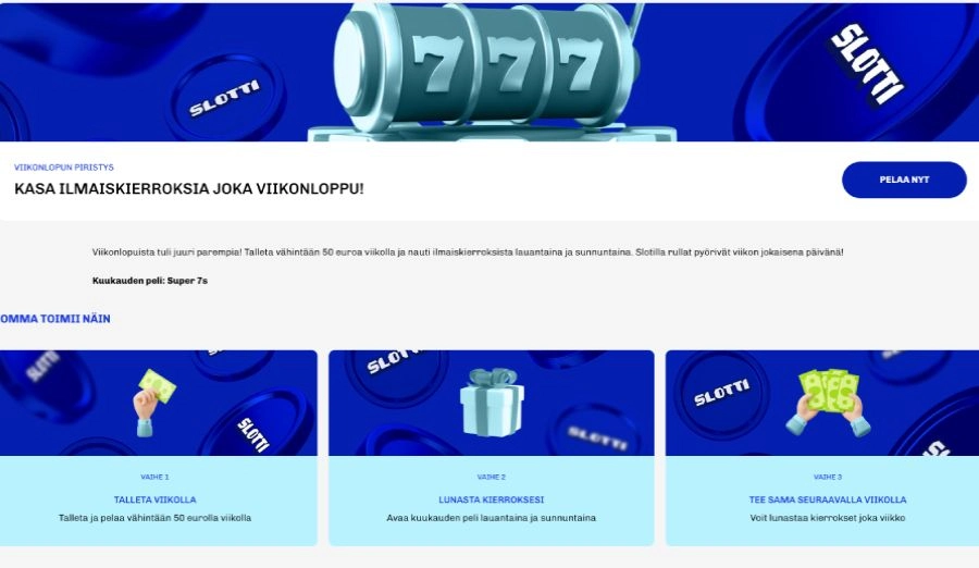 Slotti tarjoukset vuonna 2026